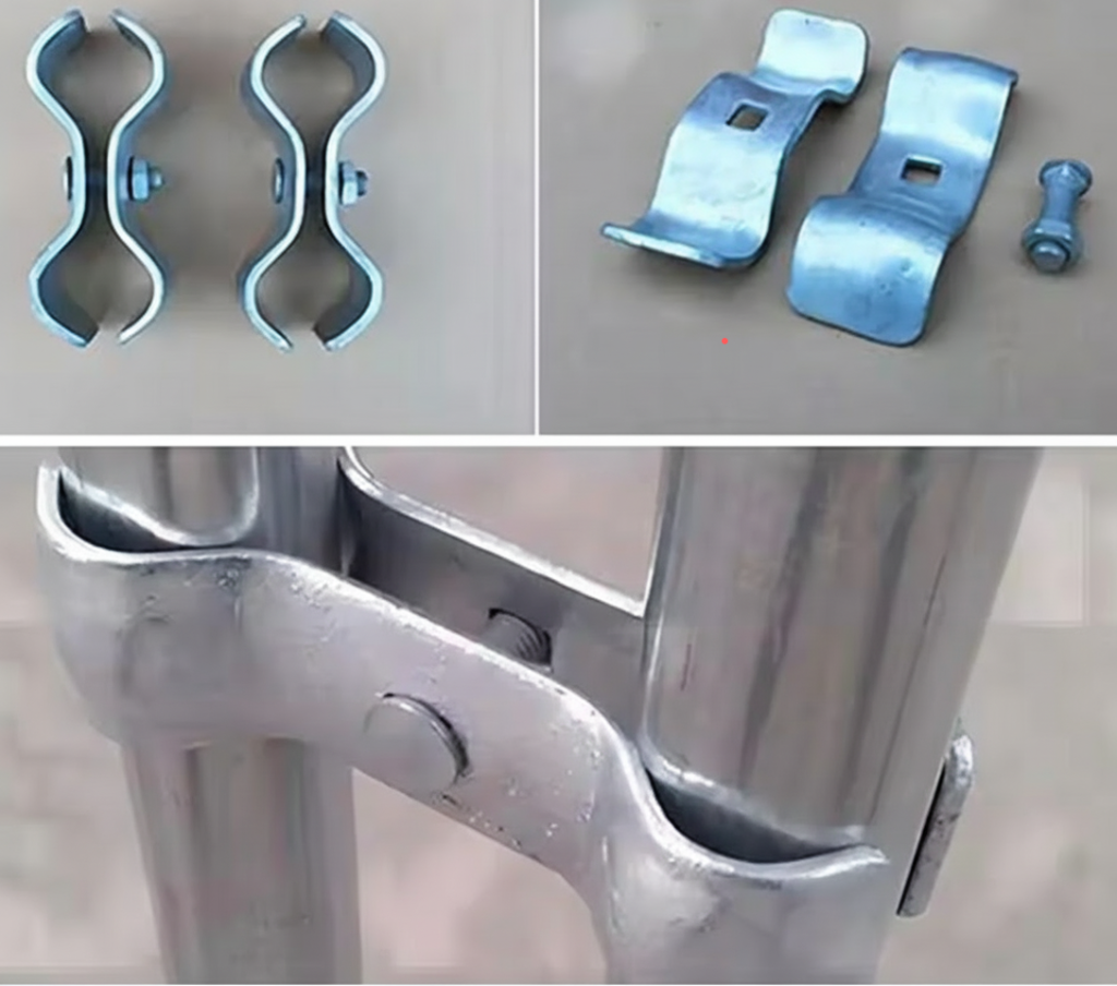 Temporary Guardrail Dual-Pipe Clamp